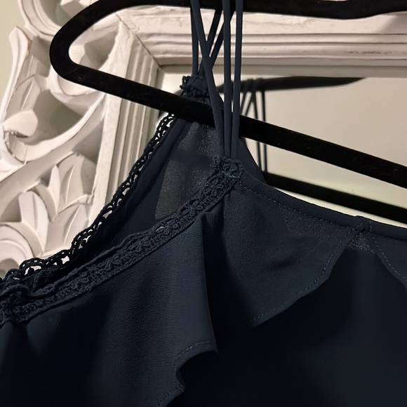 Blue cold shoulder blouse - Picture 2 of 5